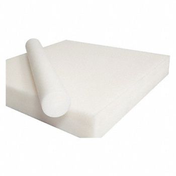 GRAINGER APPROVED K6313 PlstcSht AcetalHomop 24 x48 2 T Wht Opq, 2XMF7
