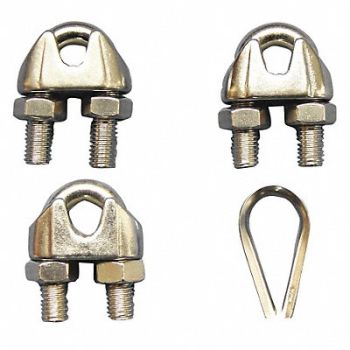 DAYTON Wire Rope Clip and Thimble Kit 1/2 In, 2VKK6