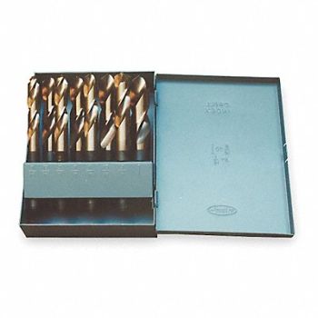 CHICAGO-LATROBE Reduced Shank Drill Set 8pc Cobalt, 2VTE4