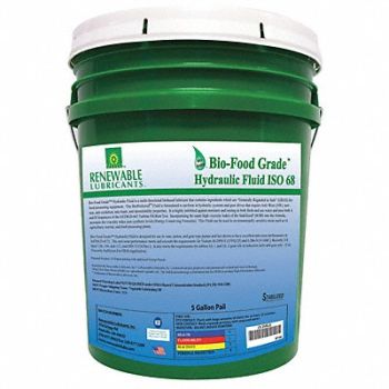 RENEWABLE LUBRICANTS Bio-Food Grade Hydraulic Fluid 5 Gal 68, 2VXL6
