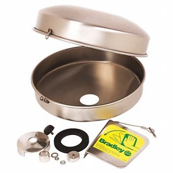 BRADLEY Retrofit Dust Cover w/Bowl Silver, 2VYX2