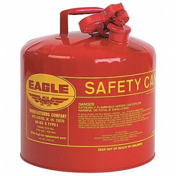EAGLE Type I Safety Can 5 gal Red 13-1/2In H, 2W313