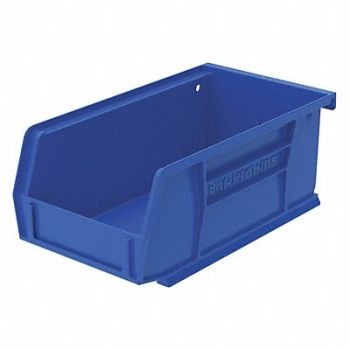 AKRO-MILS F8647 Hang and Stack Bin Blue Plastic 3 in, 2W777