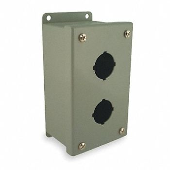 WIEGMANN Pushbutton Enclosure 30mm 2 Holes Steel, 2W835