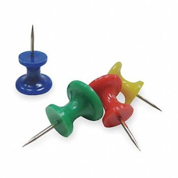GRAINGER APPROVED Pushpin 1 L Asrt PK100, 2WFW7