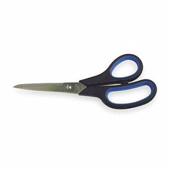 GRAINGER APPROVED Scissors 8 In Blk Soft Grip Handle, 2WFX2