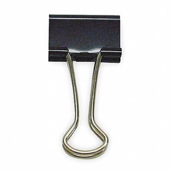 GRAINGER APPROVED Binder Clip 2 In Metal Black PK12, 2WFX8