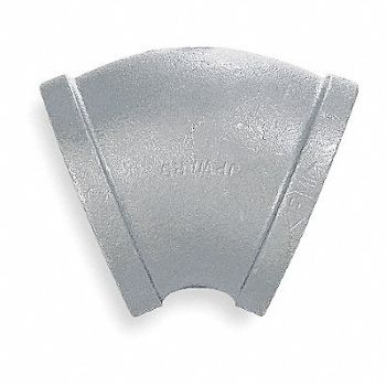 GRAINGER APPROVED 45 Elbow Malleable Iron 4 in NPT, 2WJ12