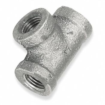 GRAINGER APPROVED Tee Malleable Iron 2 1/2 x 2 1/2 x 1 in, 2WJ37