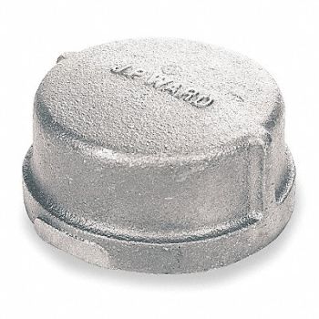 GRAINGER APPROVED Round Cap Malleable Iron 4 in FNPT, 2WJ69
