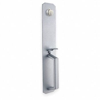 STANLEY Escutcheon Pull w/Lock and Thumbpiece, 2WJF3