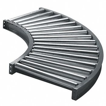 ASHLAND CONVEYOR Roller Conveyor 22 BF Aluminum Frame, 2WJY6