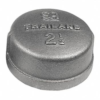 GRAINGER APPROVED Round Cap Malleable Iron 2 1/2 in, 2WU79
