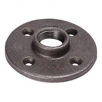 GRAINGER APPROVED Pipe Flange Malleable Iron Floor Flange, 2WU82