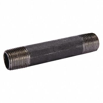 GRAINGER APPROVED Black Pipe Nipple Threaded 1-1/2x9 In, 5P728