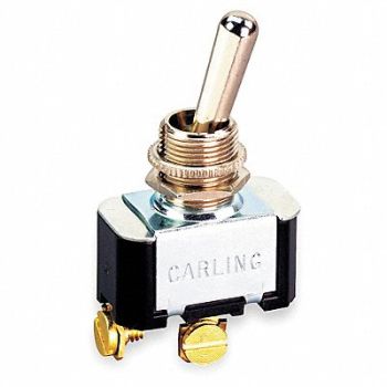 CARLING TECHNOLOGIES Toggle Switch SPST 10A @ 250V Screw, 4X201