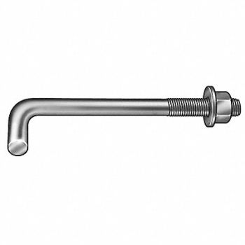 GRAINGER APPROVED Anchor Bolt L Hook 1/2-13x1-3/4 In, 21Y488