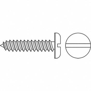 GRAINGER APPROVED Scrw Sz #6 Zinc 3/8 L PK100, 2DV62
