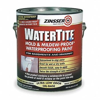ZINSSER Paint Alkyd Enamel Bright White, 4HFF2