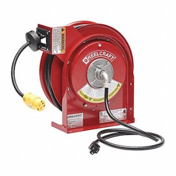 REELCRAFT Cord Reel 45ft 12 AWG Connector 120VAC, 8XFC6