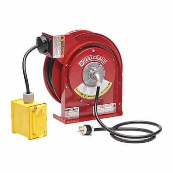REELCRAFT Cord Reel 45ft 12 AWG GFCI 120VAC, 2XJA2