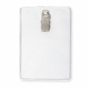 GRAINGER APPROVED Clip on Badge Holder PK5, 2XKF1