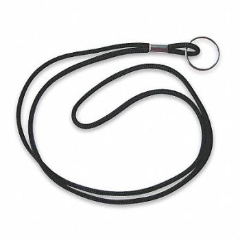 GRAINGER APPROVED Round Neck Cord Black PK10, 2XKG9