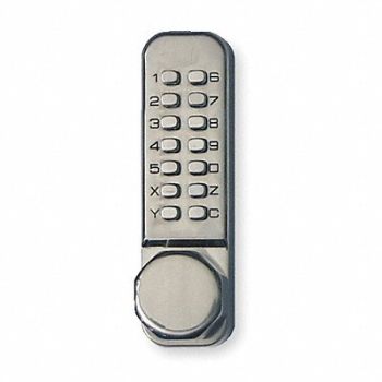 KABA D0002 Push Button Lock Entry Passage Stainless, 2XKR7