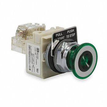SCHNEIDER ELECTRIC H6946 Illuminated Push Button 30mm Green 6VAC, 2XVU9