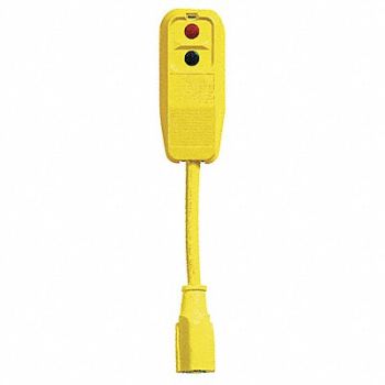 POWER FIRST Plug-In GFCI w/Cord 9.0 15A Yel 120V, 2XYR3