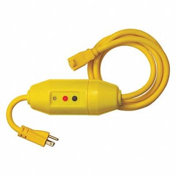 POWER FIRST Line Cord GFCI 6ft 15A Yel 120V, 2XYR4