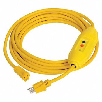 POWER FIRST Line Cord GFCI 25ft 15A Yel 120V, 2XYR5