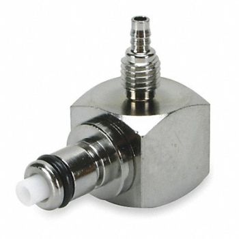 COLDER Elbow Insert Chrome Platd Brass Shut-Off, 2YCX9