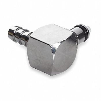COLDER Elbow Insert Chrome Platd Brass Shut-Off, 2YCY5