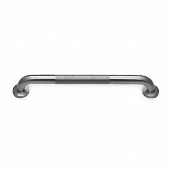 ENCORE Grab Bar SS Knurled Satin 24 in L, 4TLJ9