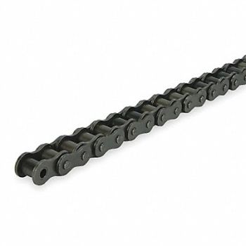 DAYTON Roller Chain 100ft Riveted Pin Steel, 2YDX9