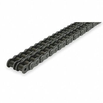 DAYTON Roller Chain 10ft Riveted Pin Steel, 2YDZ1