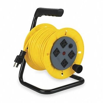 LUMAPRO Cord Reel 40ft 14 AWG Receptacle 120VAC, 2YKR4