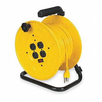 LUMAPRO Cord Reel 80ft 14 AWG Receptacle 120VAC, 2YKR5