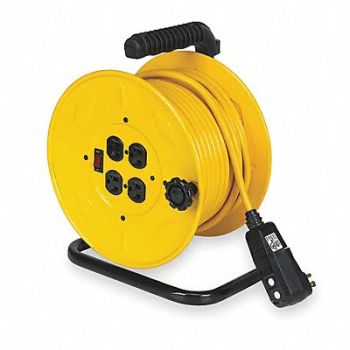 LUMAPRO Cord Reel 80ft 14 AWG Receptacle 120VAC, 2YKR7