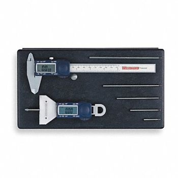 WESTWARD Precision Measuring Kit Electro Caliper, 2YNK4