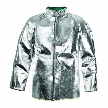 NATIONAL SAFETY APPAREL D1267 Aluminized Coat M Carbon Kevlar(R), 2YRJ4
