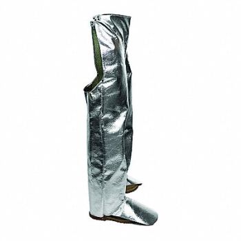 NATIONAL SAFETY APPAREL Chaps 40 in L Silver 19 oz., 2YRJ9