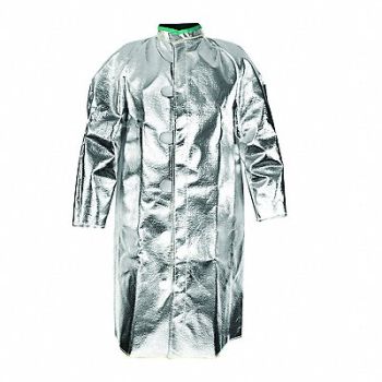 NATIONAL SAFETY APPAREL D1269 Aluminized Coat 2XL Carbon Kevlar(R), 2YRK4