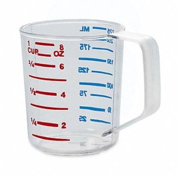 RUBBERMAID COMMERCIAL PRODUCTS Polycarbonate Measuring Cup 1 Cup Clear, 2YU26