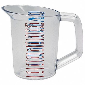 RUBBERMAID COMMERCIAL PRODUCTS Polycarbonate Measuring Cup 1 Pint, 2YU27