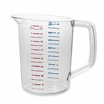 RUBBERMAID COMMERCIAL PRODUCTS Polycarbonate Measuring Cup 2 Quarts, 2YU29