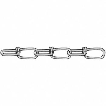 GRAINGER APPROVED Chain Dbl Zinc Sz #3 90 Lb Load 100 Ft, 2ZDK1