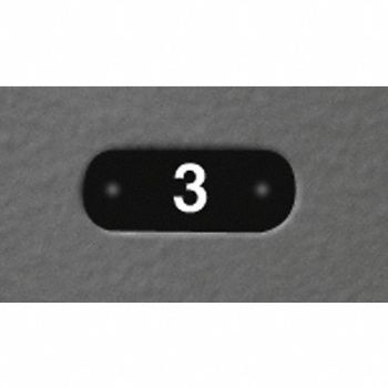 BRADLEY Number Plate Blk w/Wht Lettering, 2YV64