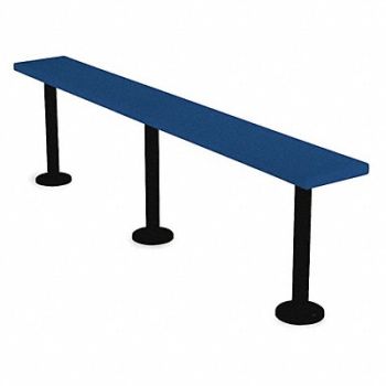 BRADLEY F9049 Pedestal Bench 3ft Wide Deep Blue, 2YY94